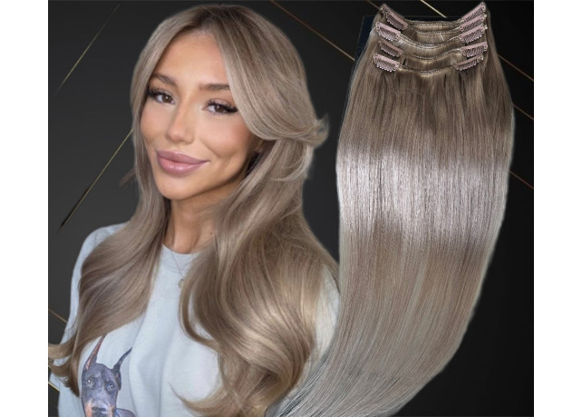 Extensii Clip-On MiniGold Blond Cenusiu Inchis